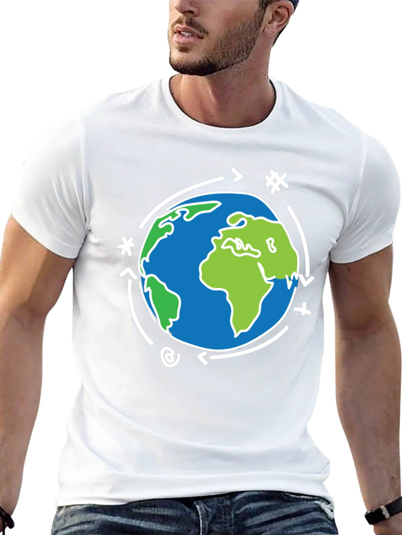 Earth Graphic Black T-Shirt