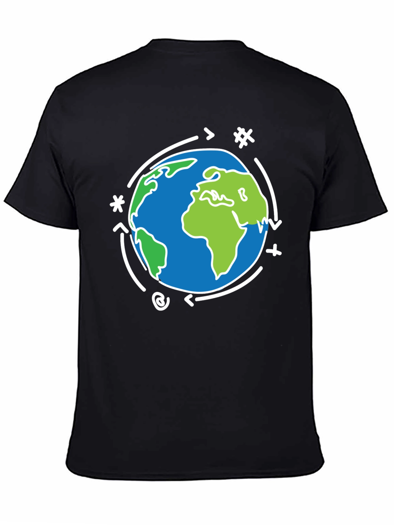 Earth Graphic Black T-Shirt