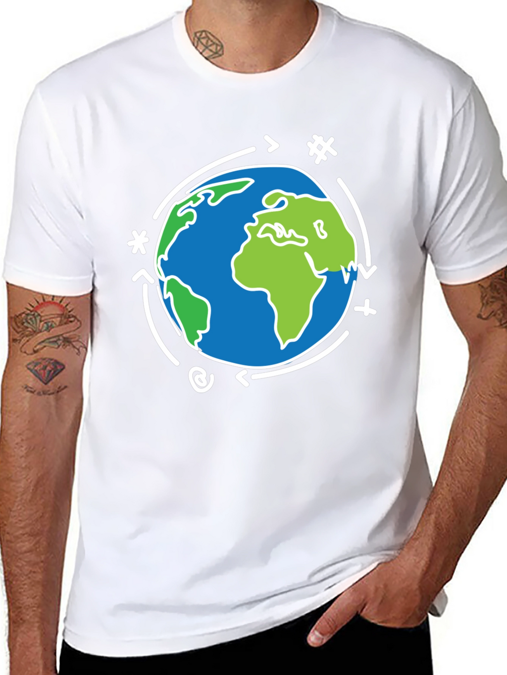 Earth Graphic Black T-Shirt