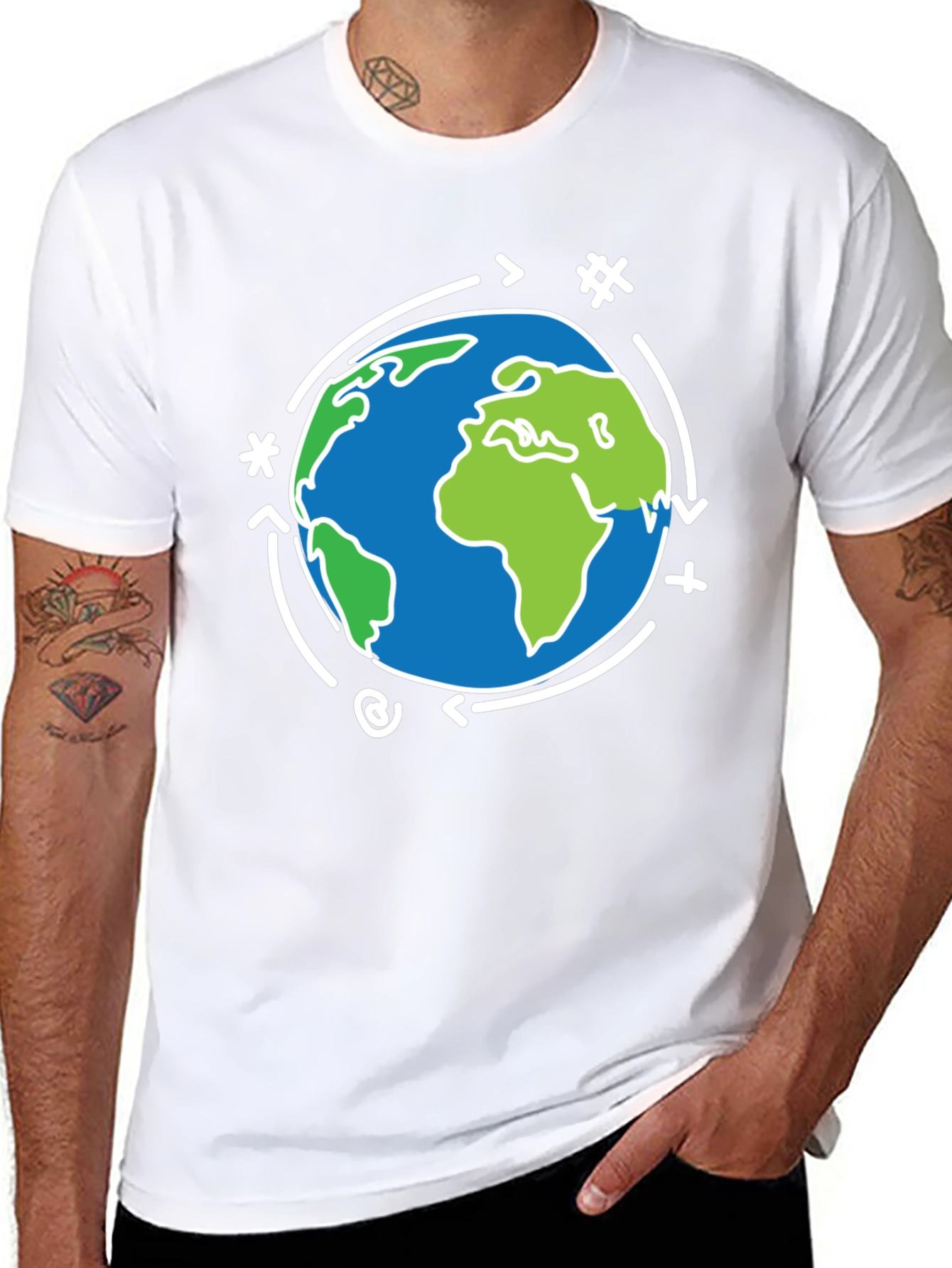 Earth Graphic Black T-Shirt