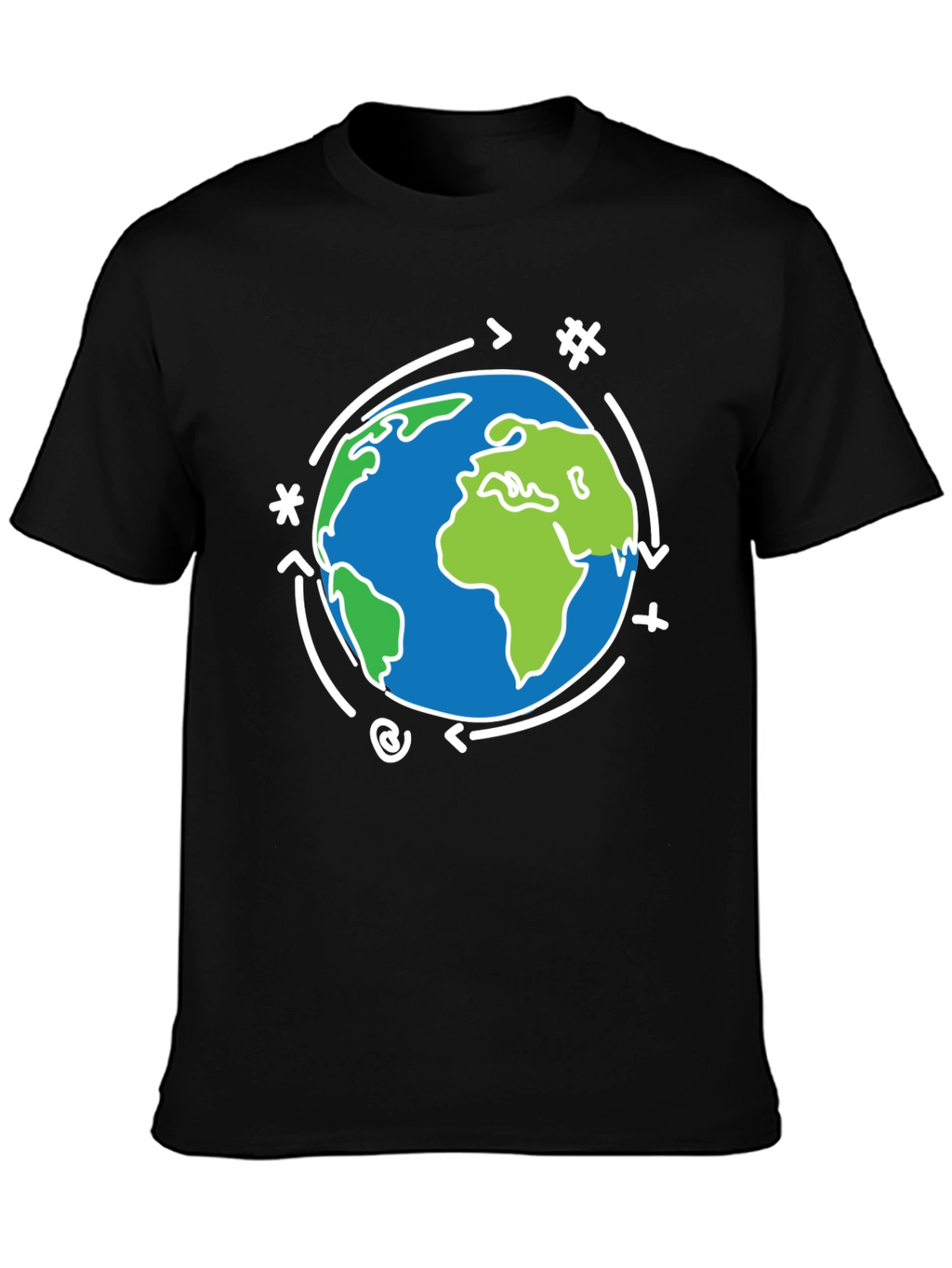 Earth Graphic Black T-Shirt