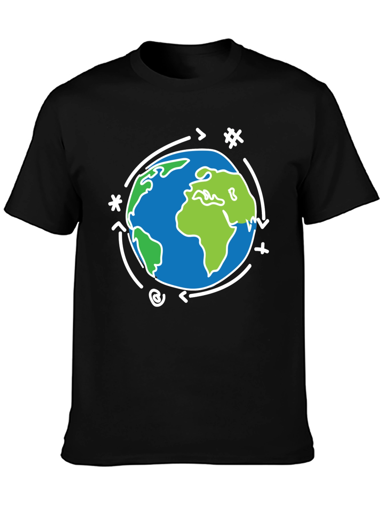 Earth Graphic Black T-Shirt
