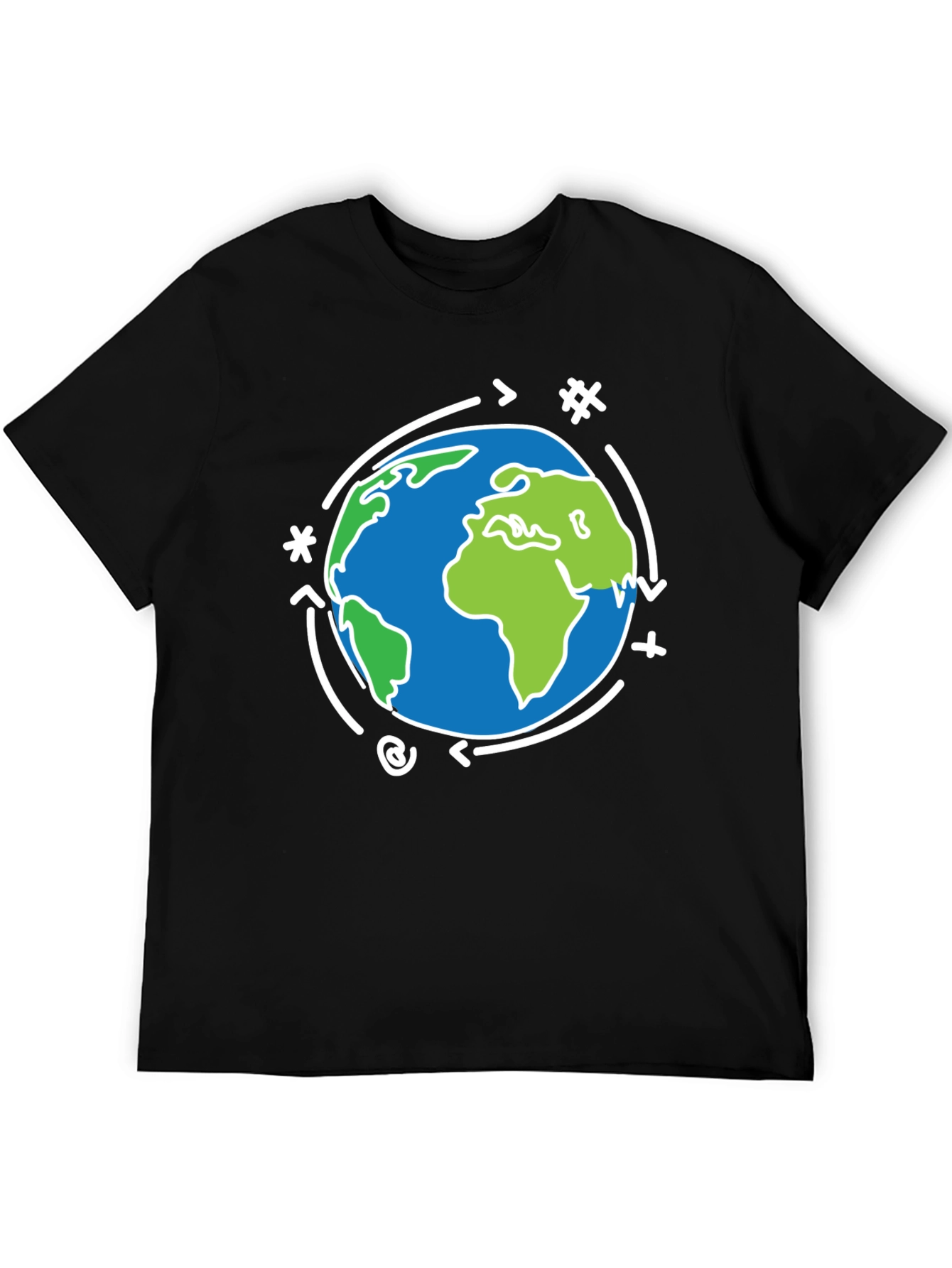 Earth Graphic Black T-Shirt