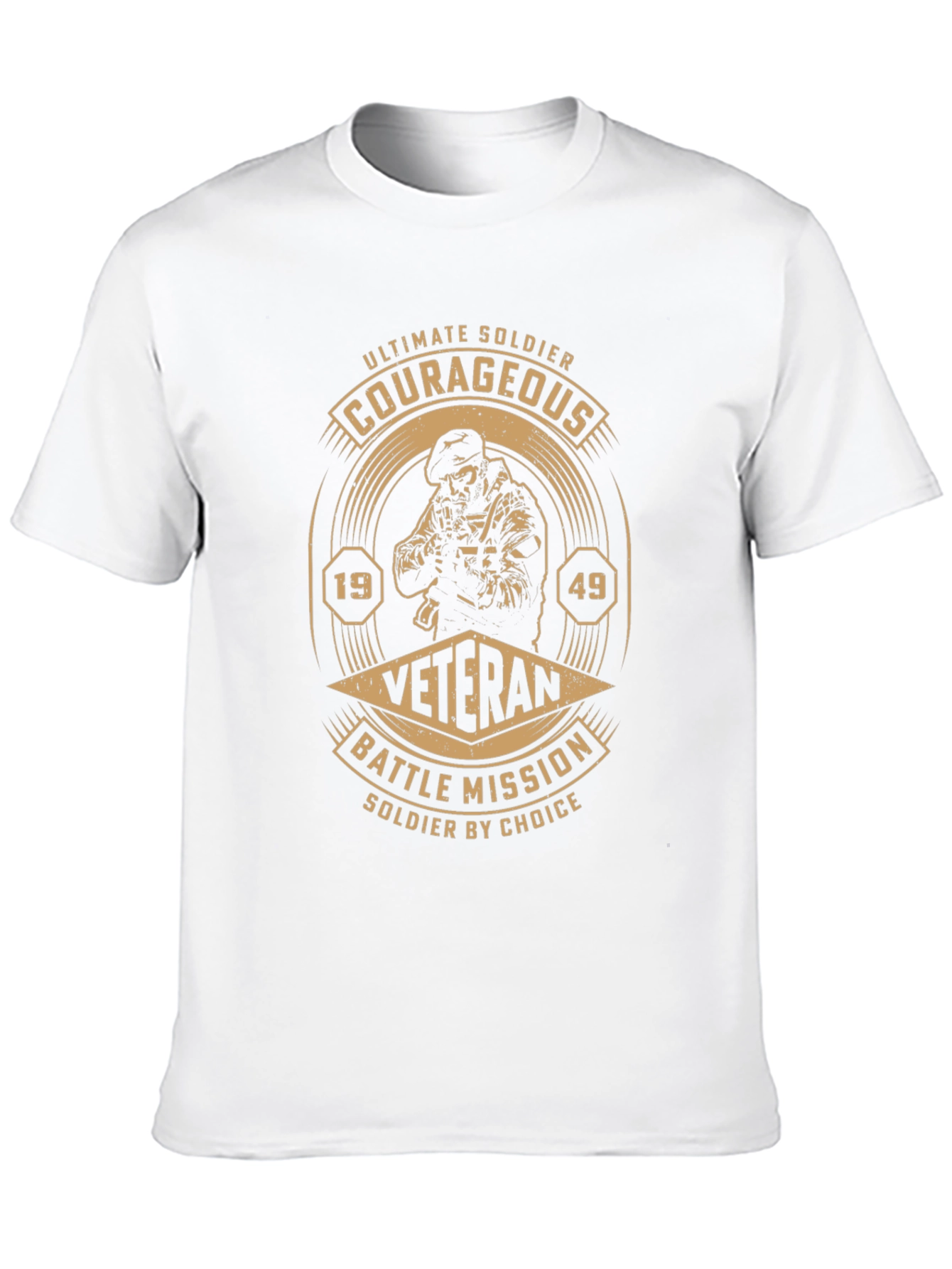 Courageous Veteran Black Graphic T-Shirt