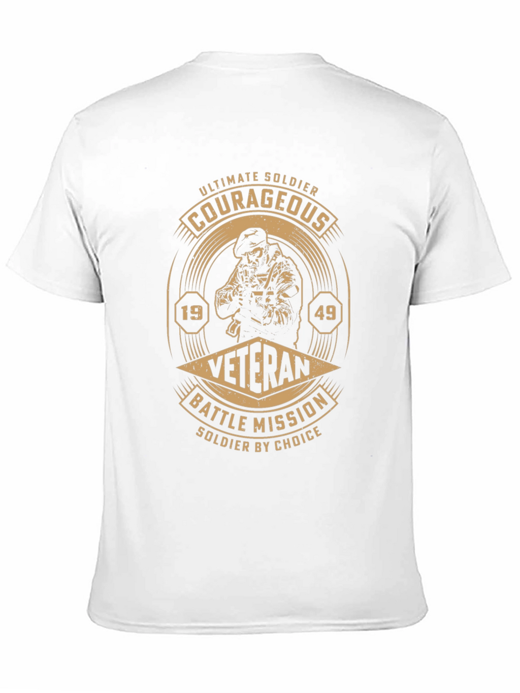 Courageous Veteran Black Graphic T-Shirt