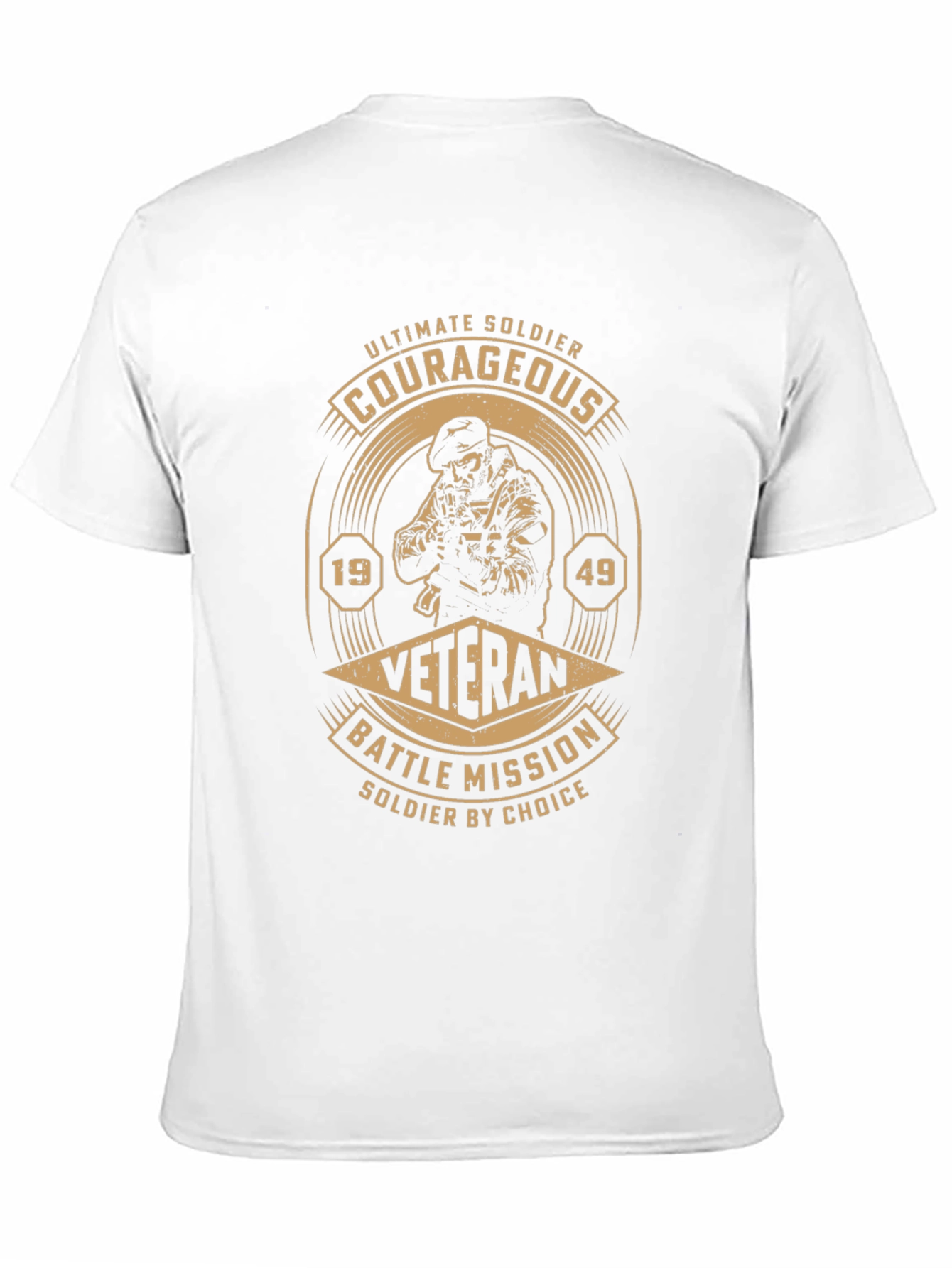 Courageous Veteran Black Graphic T-Shirt