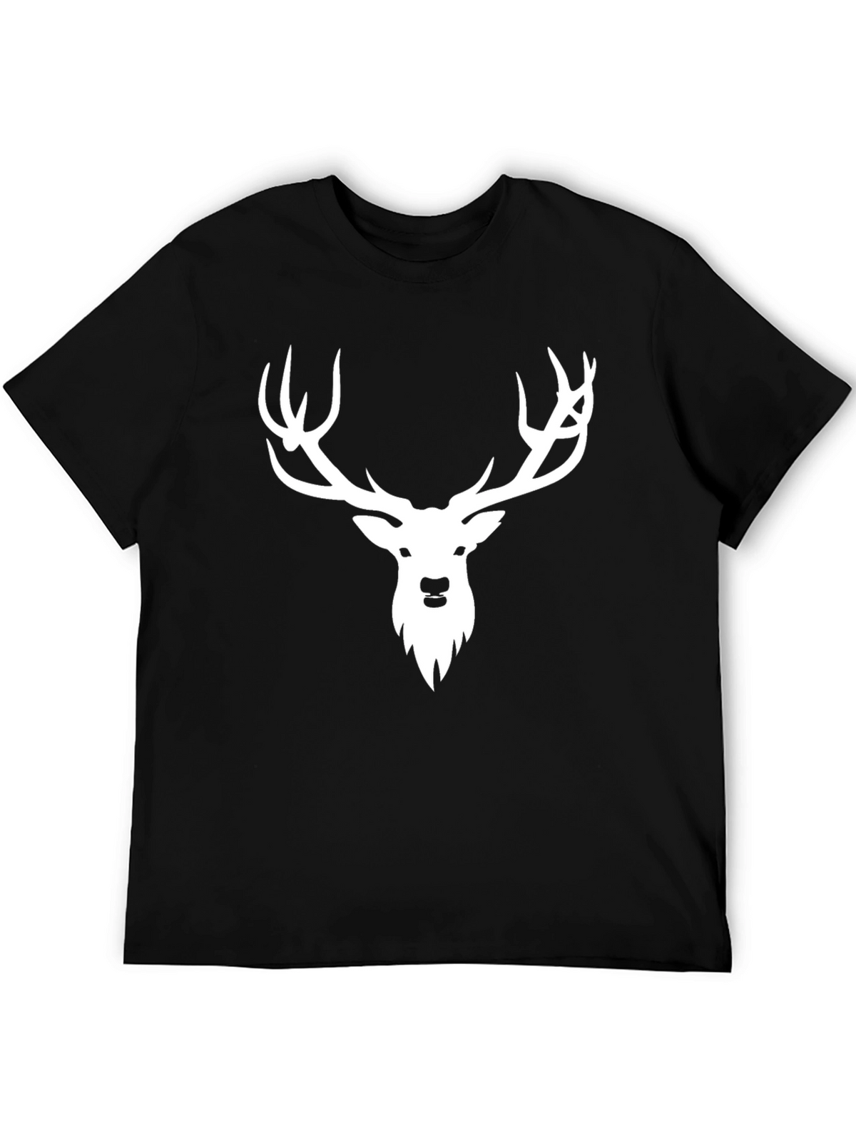 Stag Graphic Tee - Black Casual T-Shirt
