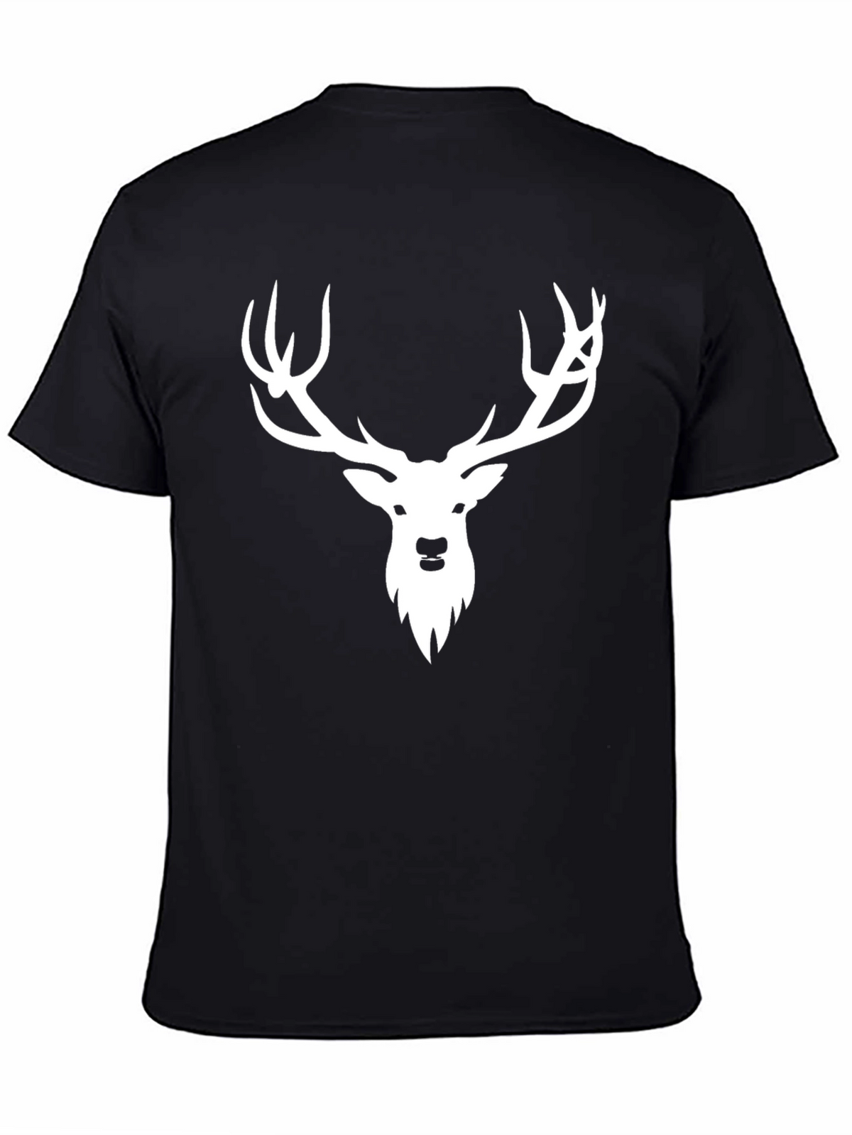 Stag Graphic Tee - Black Casual T-Shirt