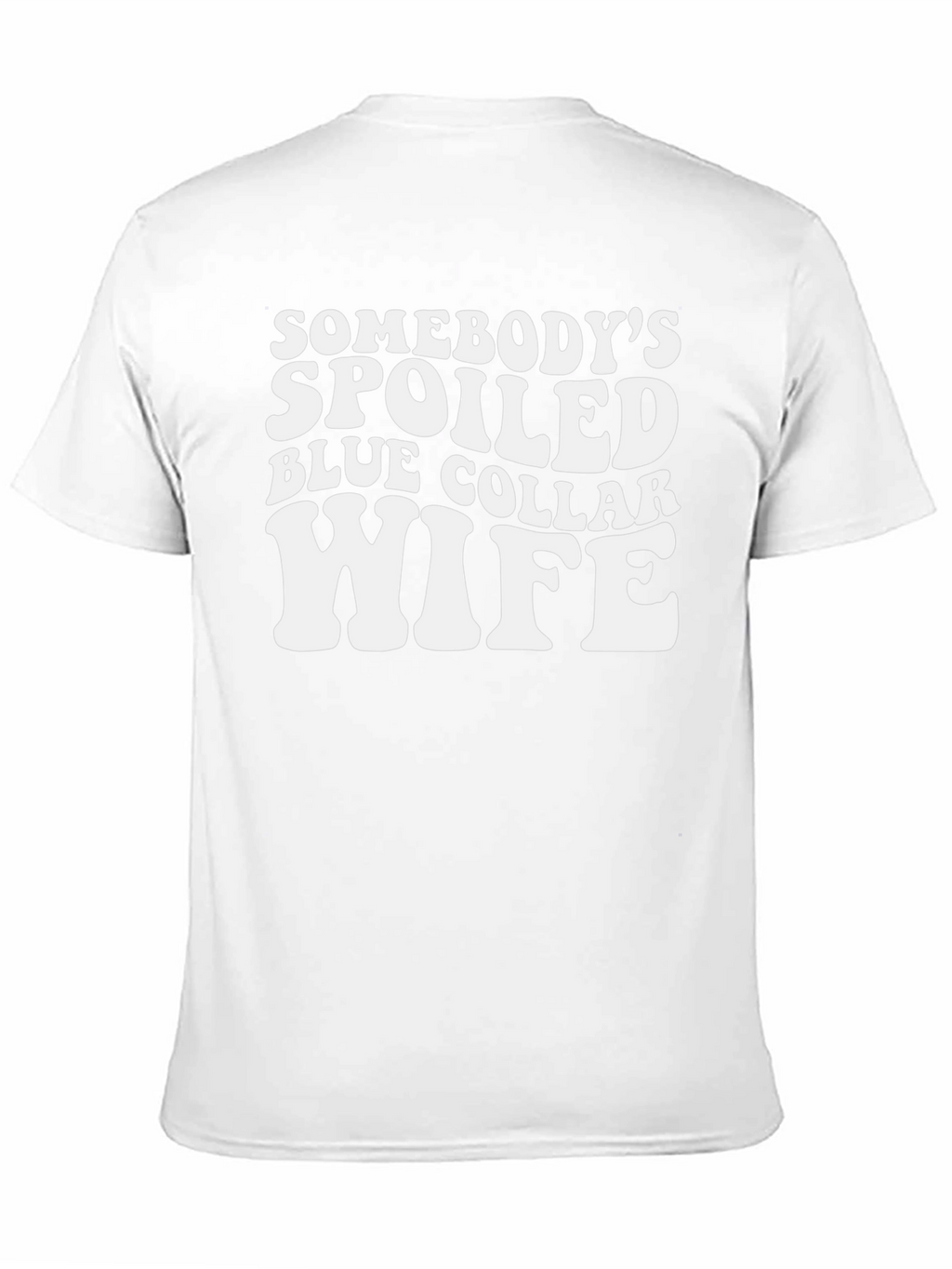 Spoiled Wife Graphic T-Shirt - Black Crew Neck Tee