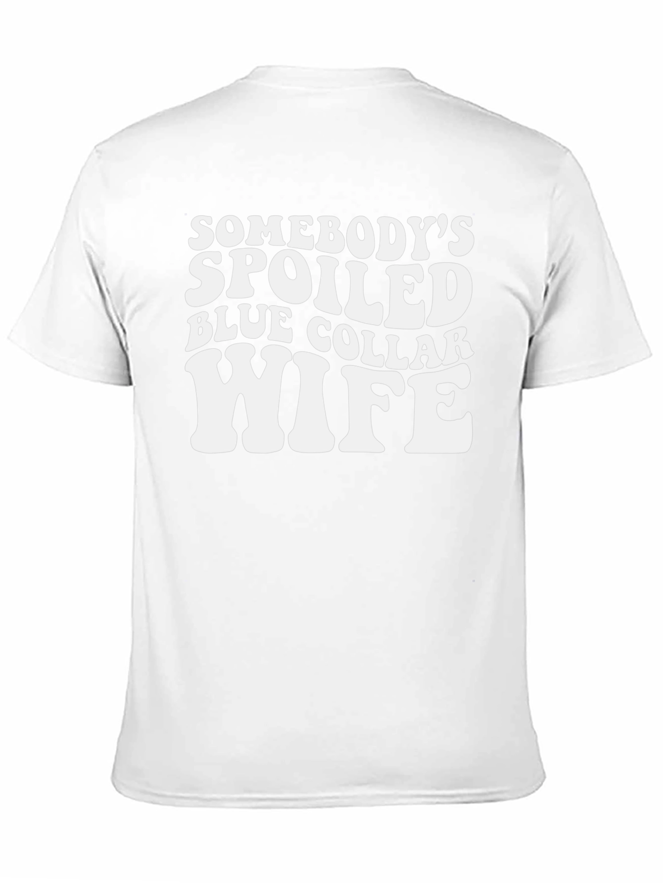 Spoiled Wife Graphic T-Shirt - Black Crew Neck Tee