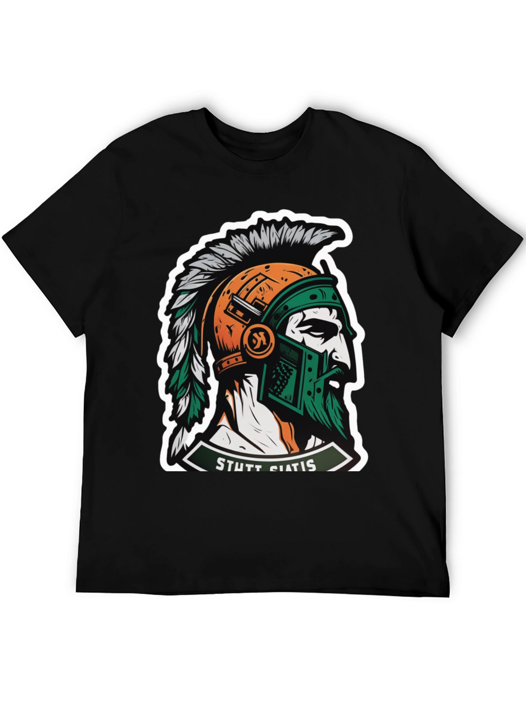 Spartan Warrior Graphic T-Shirt - Stylish Mens Tee