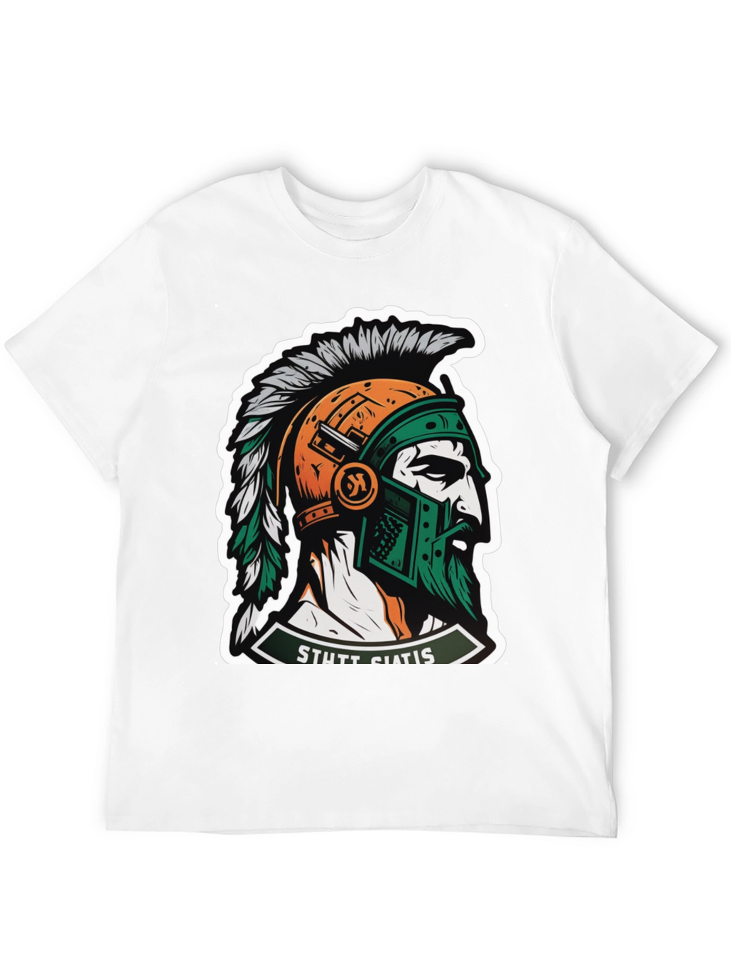 Spartan Warrior Graphic T-Shirt - Stylish Mens Tee