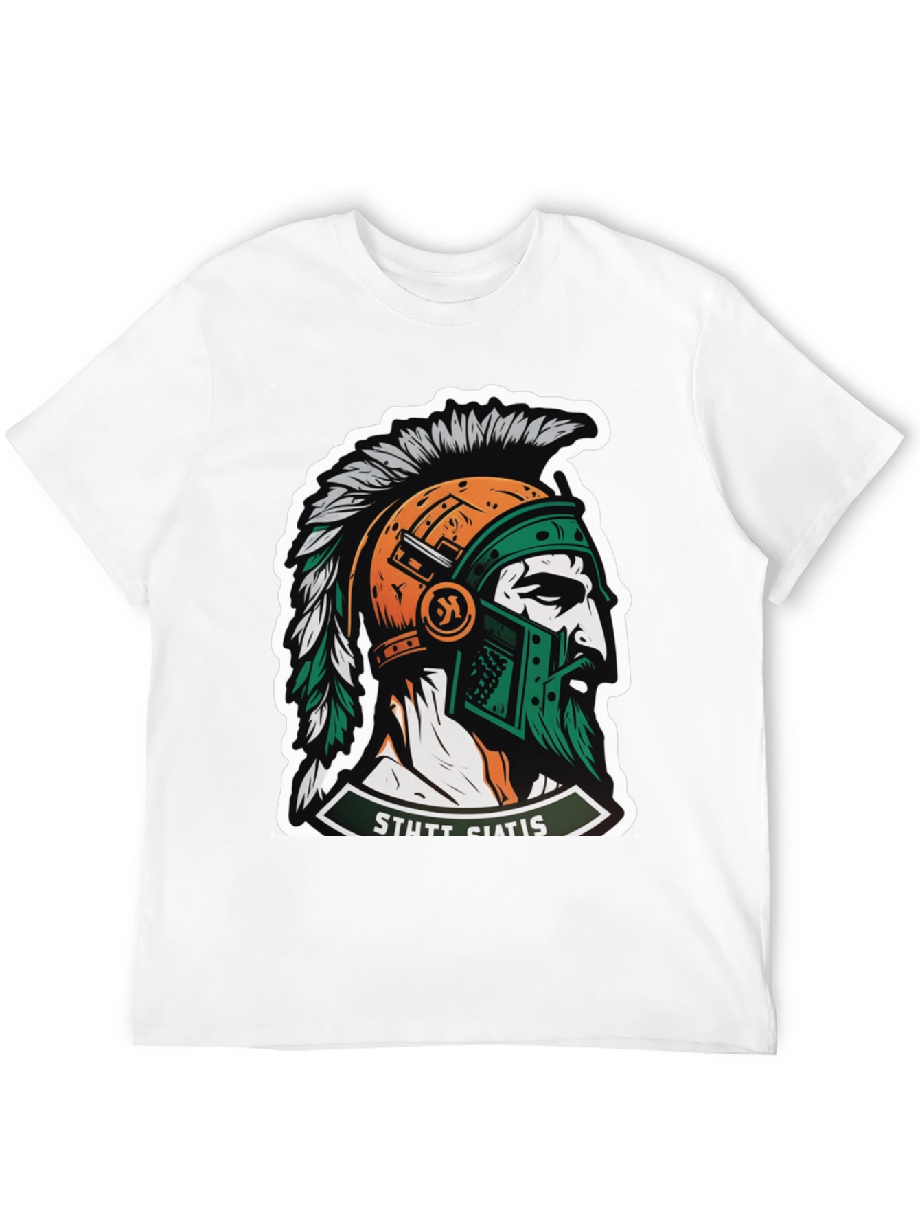 Spartan Warrior Graphic T-Shirt - Stylish Mens Tee