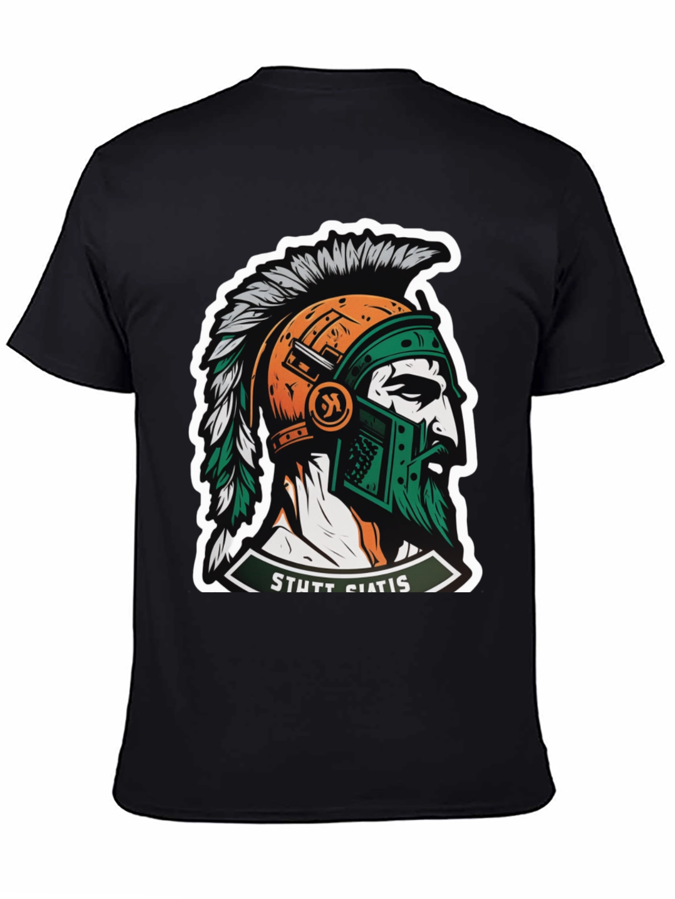 Spartan Warrior Graphic T-Shirt - Stylish Mens Tee