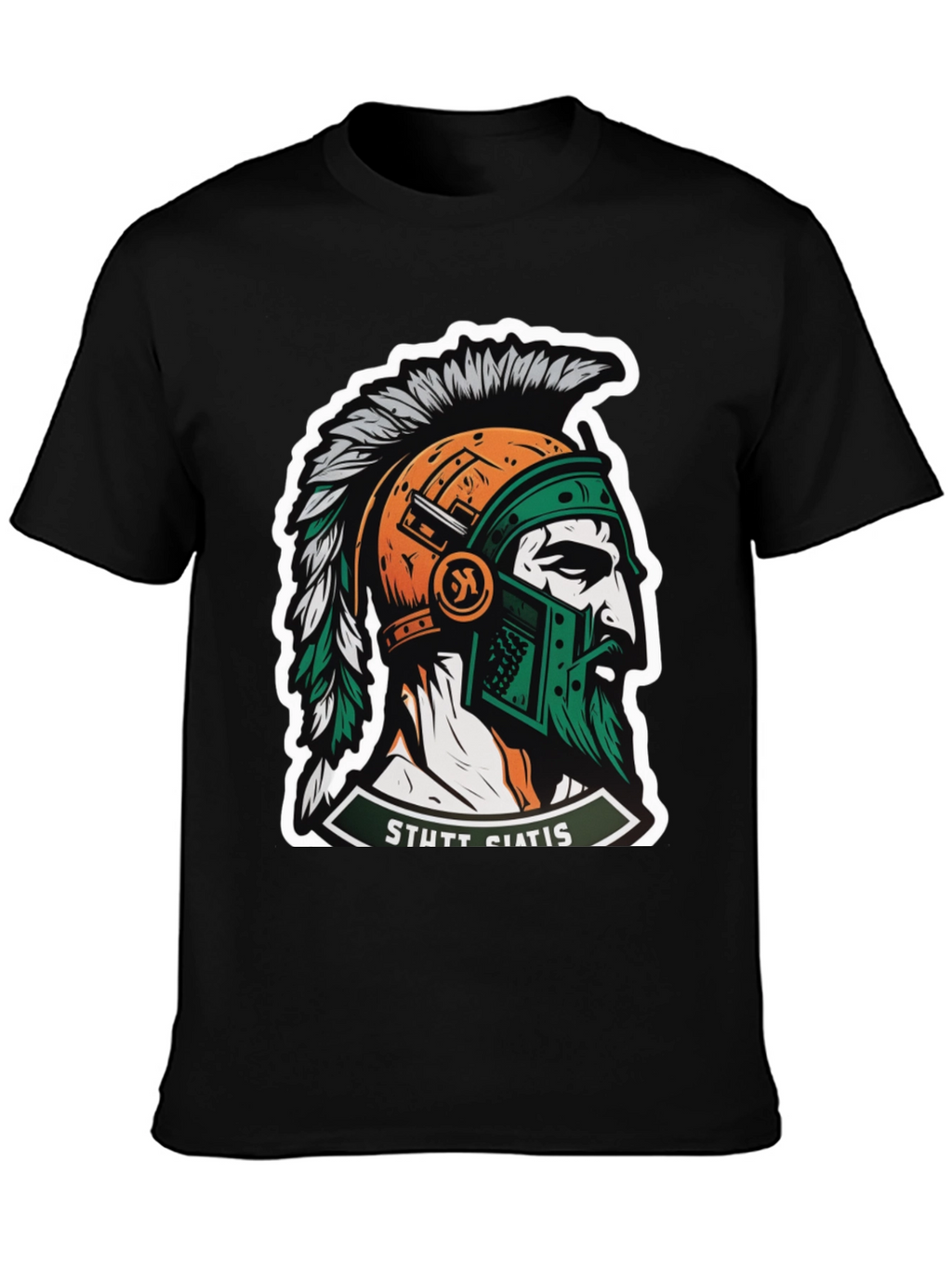 Spartan Warrior Graphic T-Shirt - Stylish Mens Tee