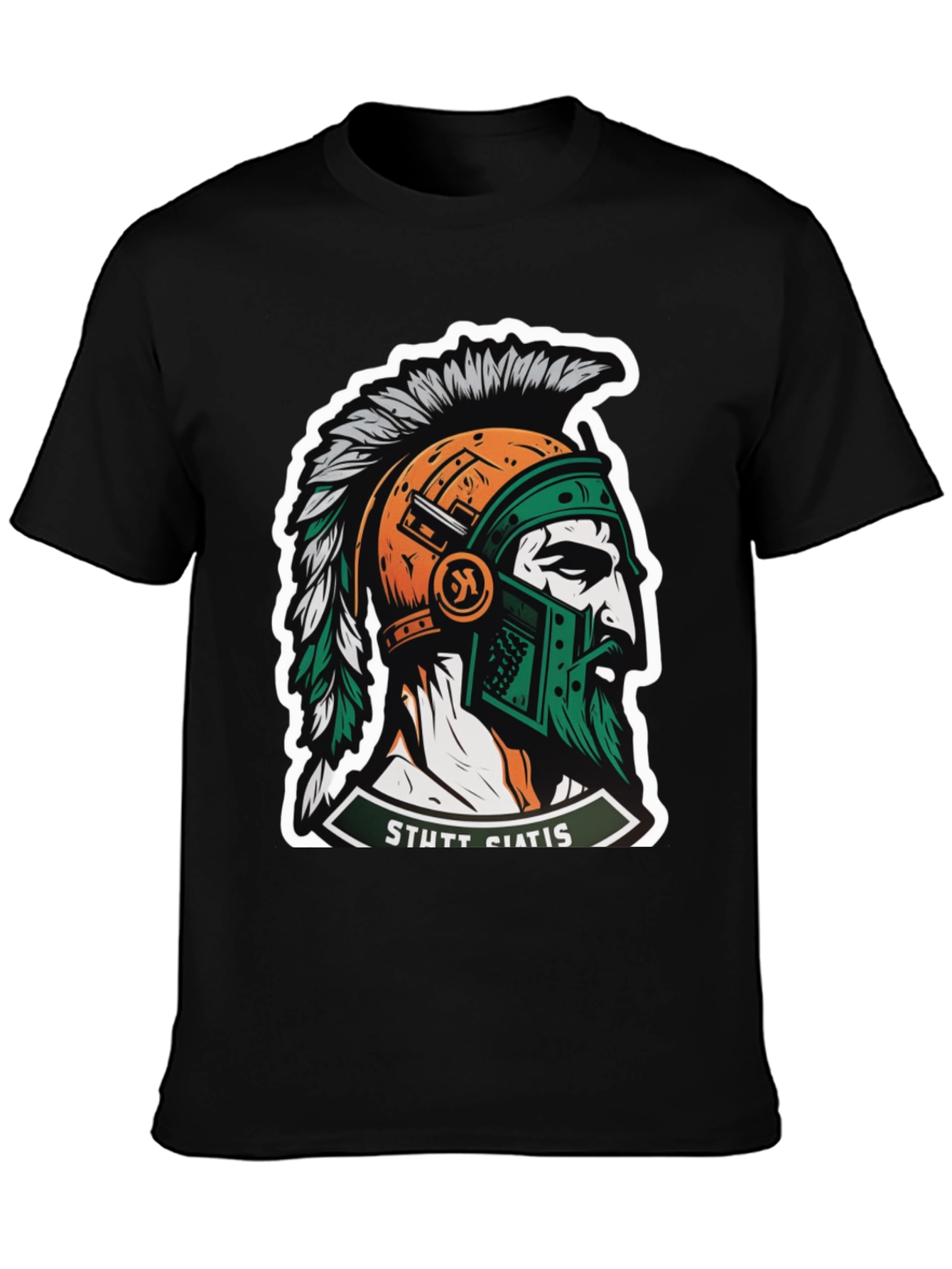 Spartan Warrior Graphic T-Shirt - Stylish Mens Tee