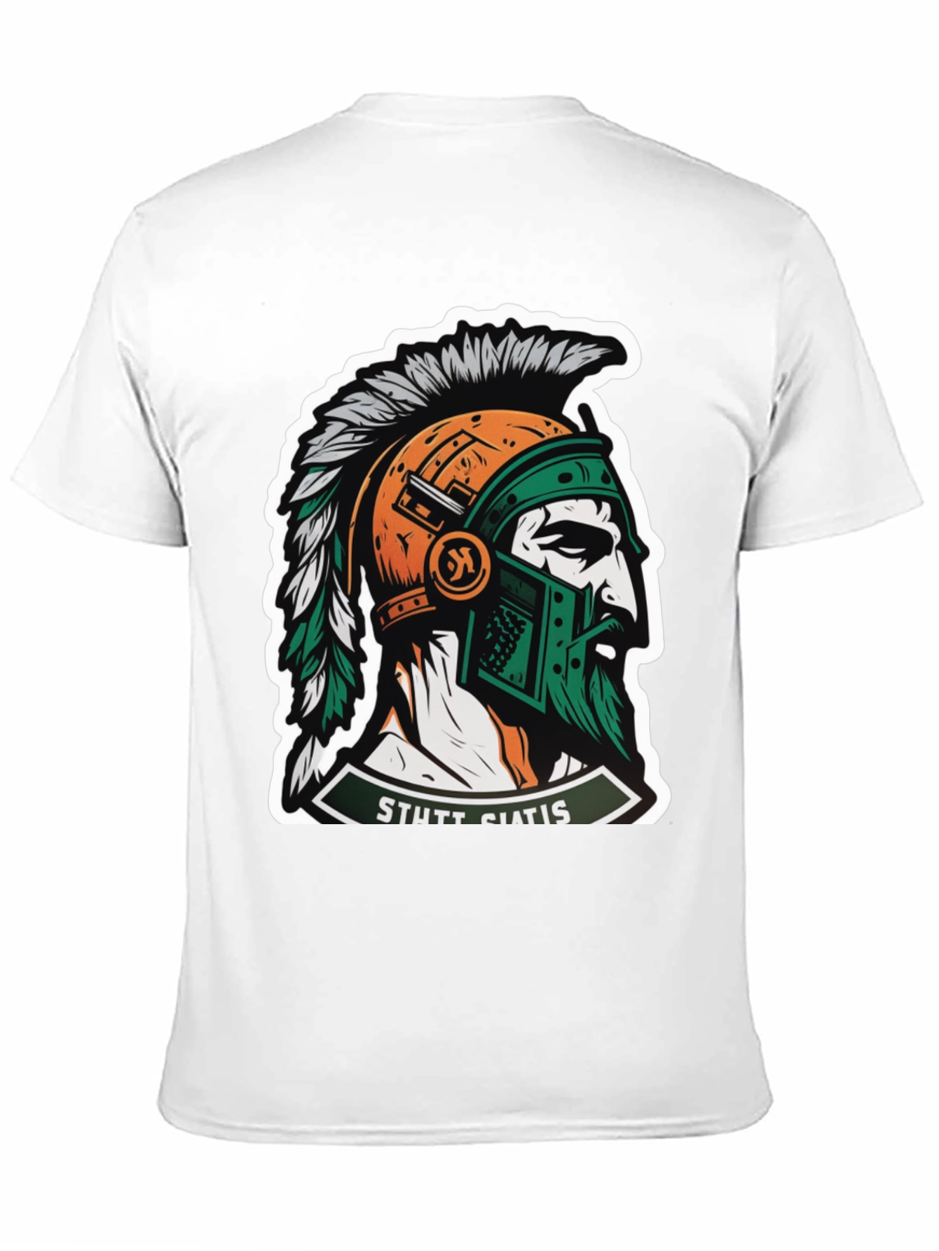 Spartan Warrior Graphic T-Shirt - Stylish Mens Tee