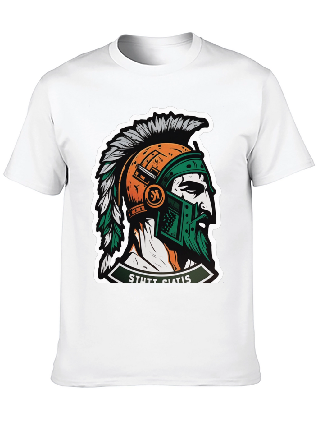 Spartan Warrior Graphic T-Shirt - Stylish Mens Tee