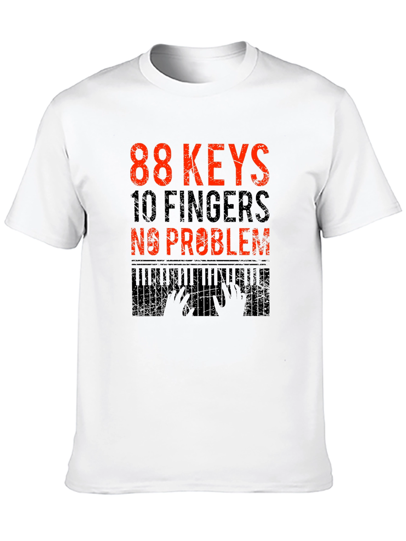 88 Keys 10 Fingers No Problem Graphic Tee