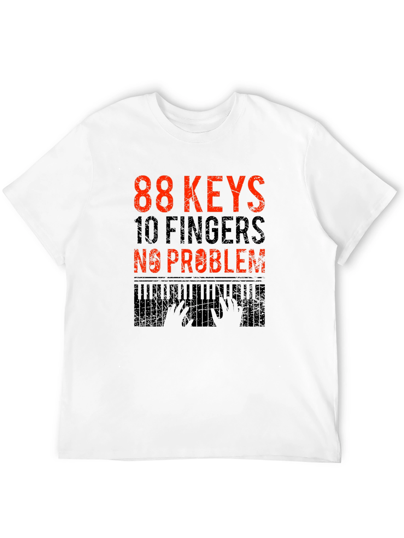 88 Keys 10 Fingers No Problem Graphic Tee