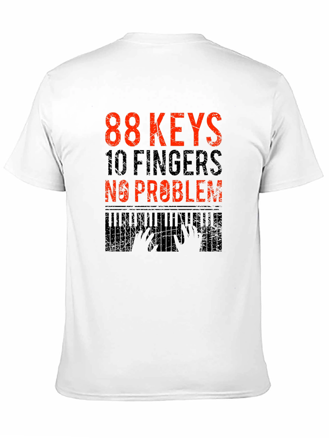 88 Keys 10 Fingers No Problem Graphic Tee