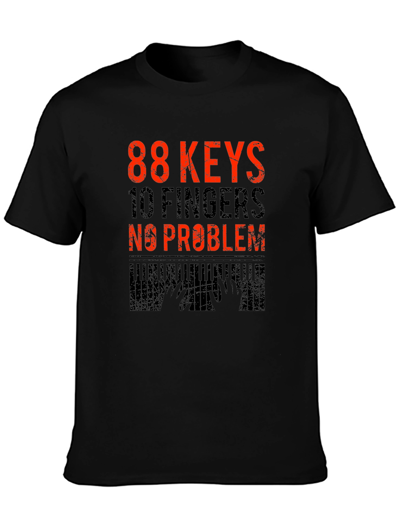 88 Keys 10 Fingers No Problem Graphic Tee