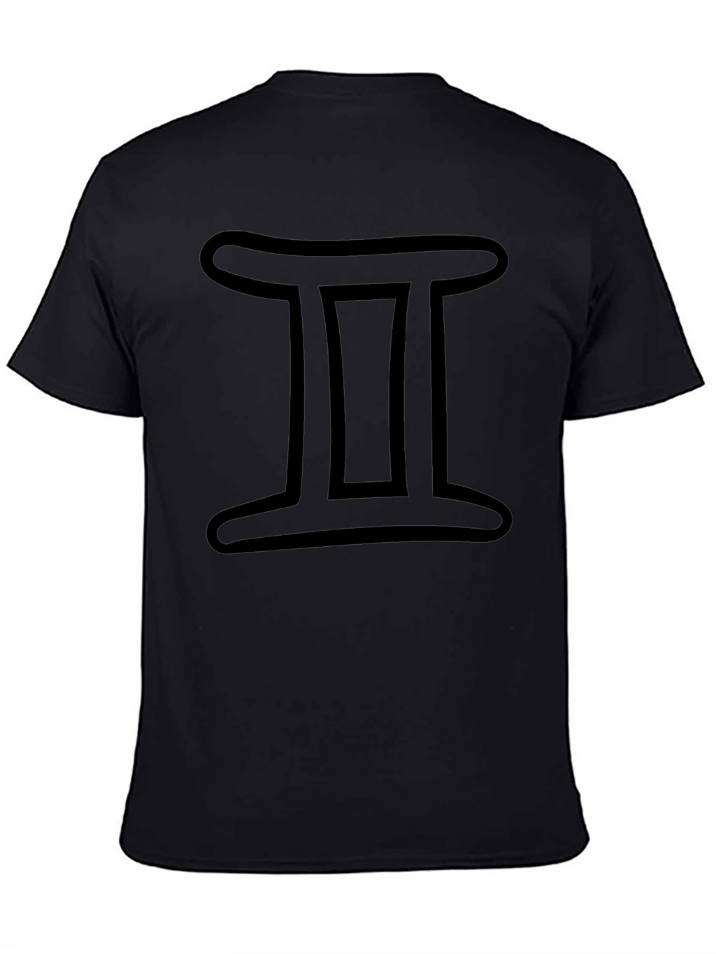 Gemini Zodiac Sign Black T-Shirt