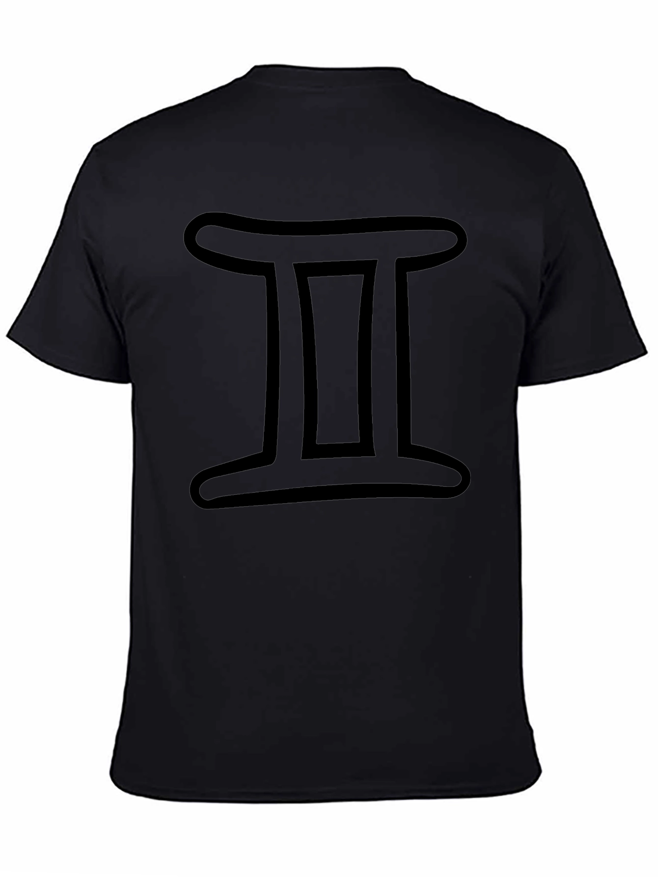 Gemini Zodiac Sign Black T-Shirt