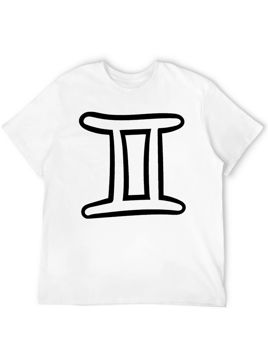 Gemini Zodiac Sign Black T-Shirt