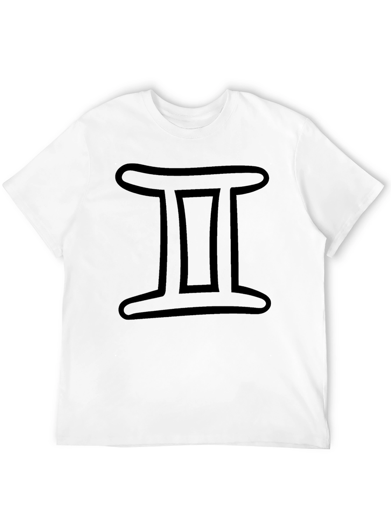 Gemini Zodiac Sign Black T-Shirt