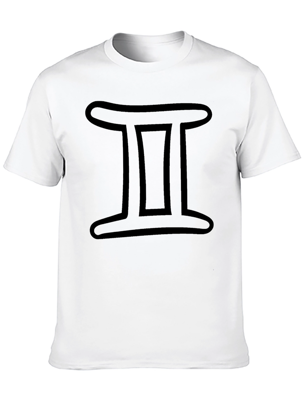 Gemini Zodiac Sign Black T-Shirt