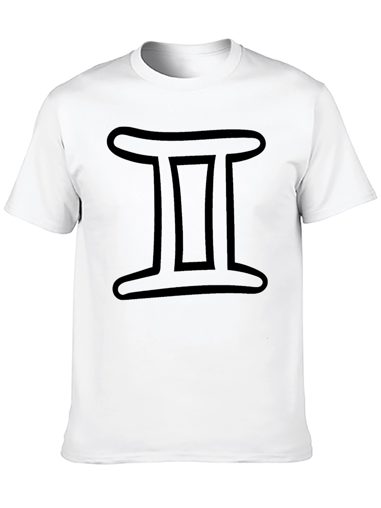 Gemini Zodiac Sign Black T-Shirt