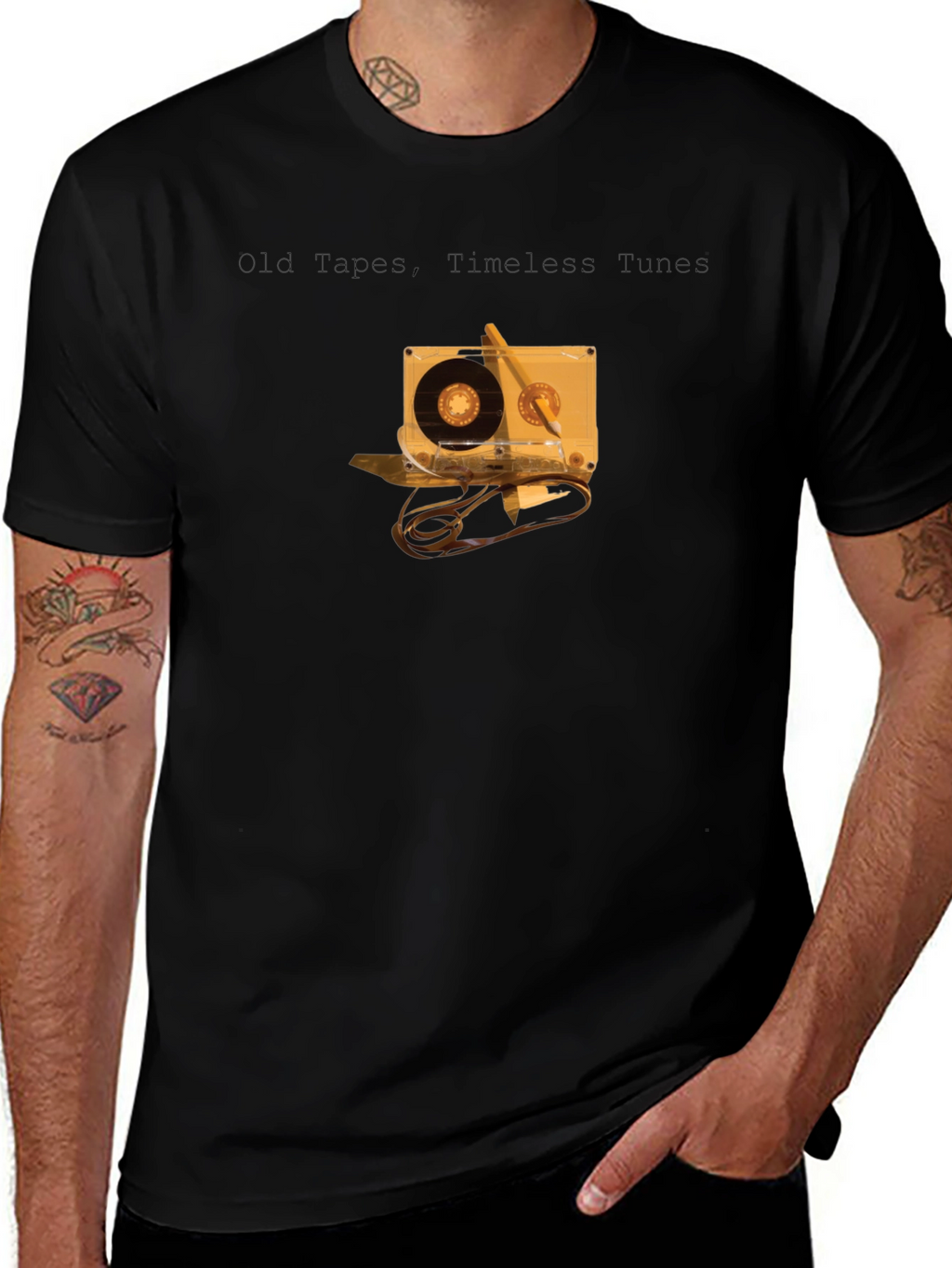 Old Tapes Timeless Tunes Black T-Shirt