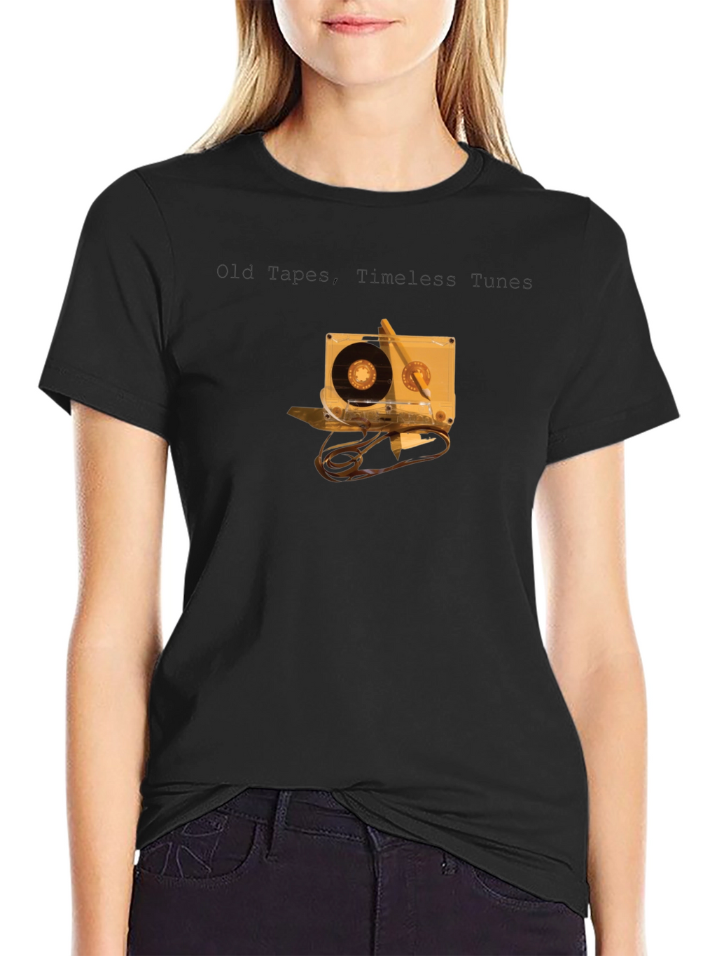 Old Tapes Timeless Tunes Black T-Shirt