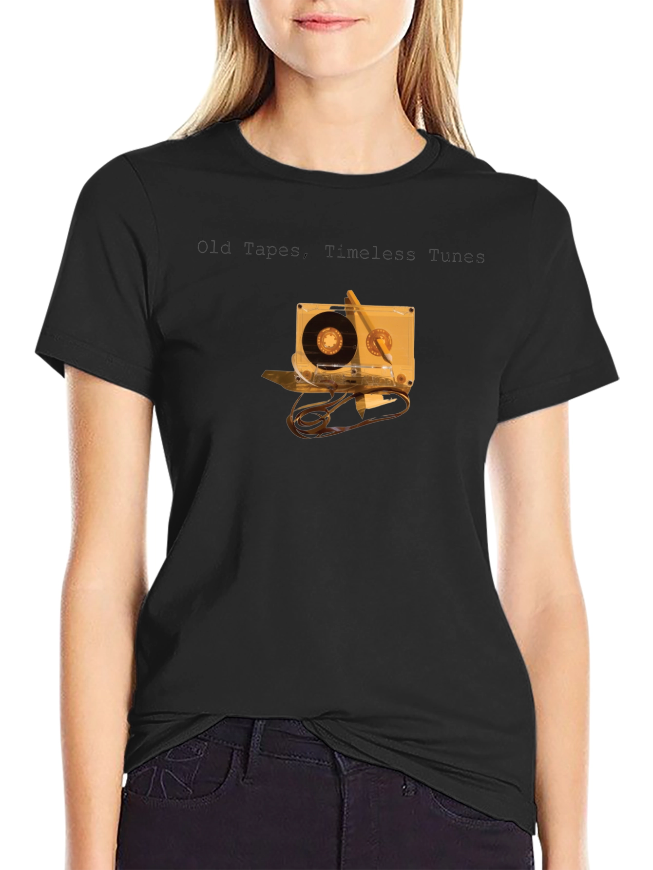 Old Tapes Timeless Tunes Black T-Shirt