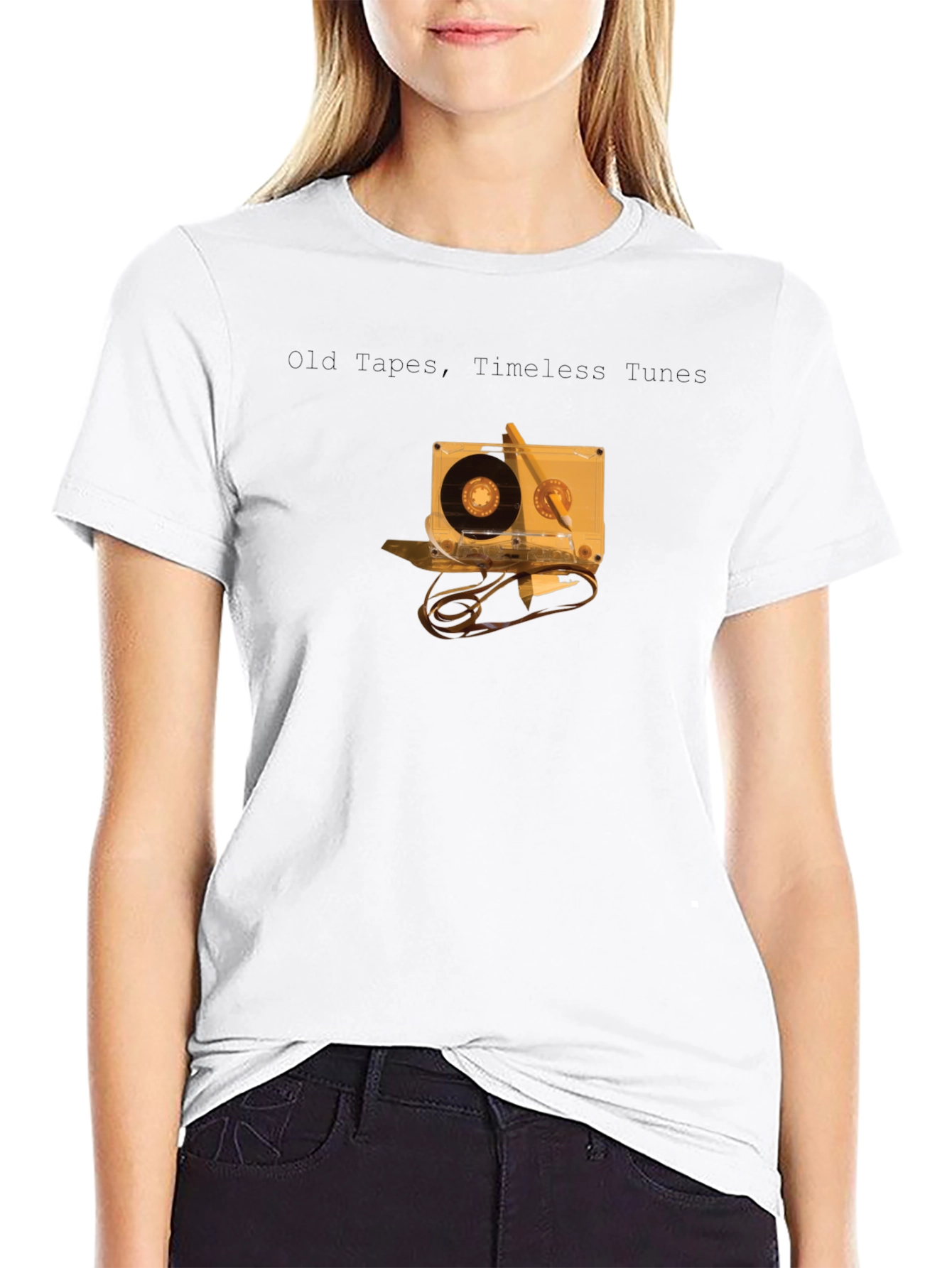 Old Tapes Timeless Tunes Black T-Shirt