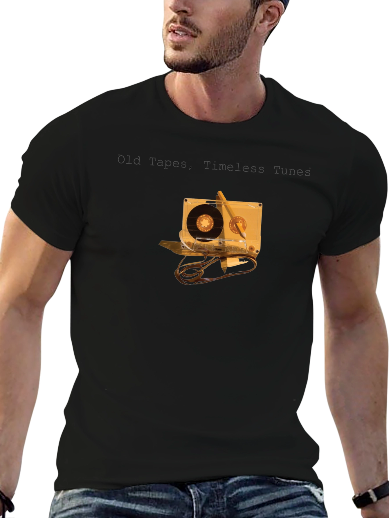Old Tapes Timeless Tunes Black T-Shirt