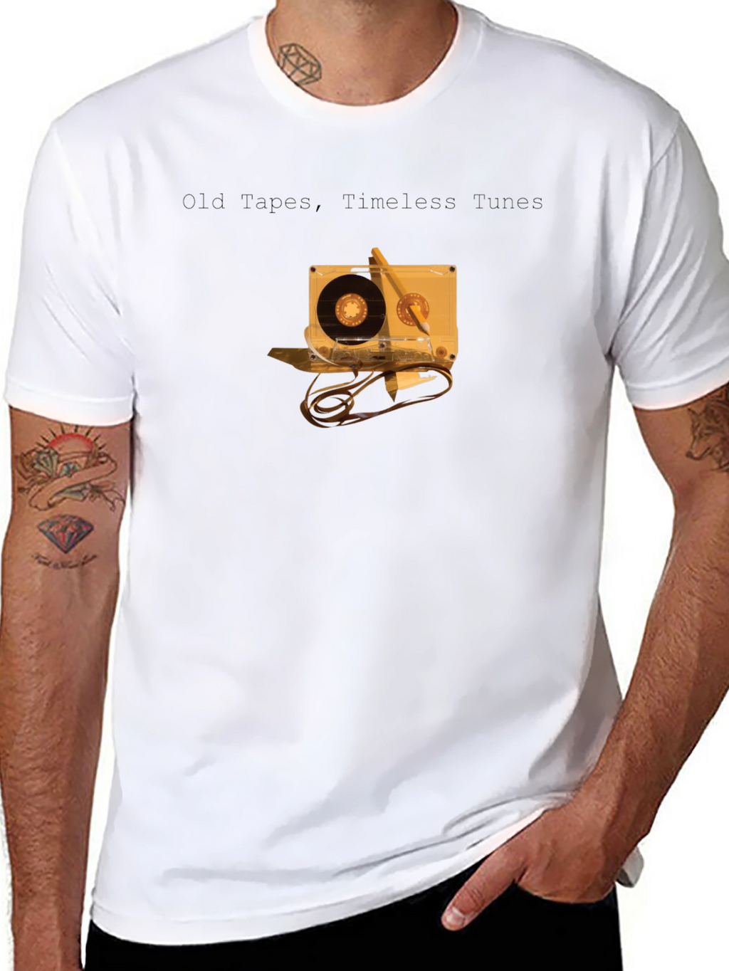 Old Tapes Timeless Tunes Black T-Shirt