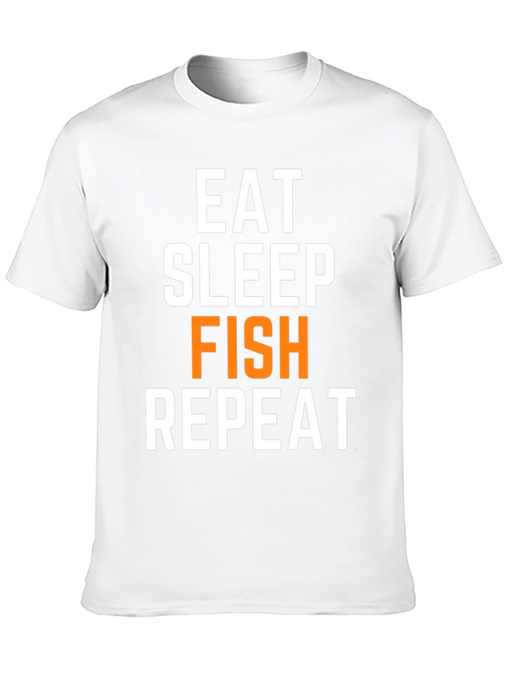 Eat Sleep Fish Repeat Black Graphic T-Shirt