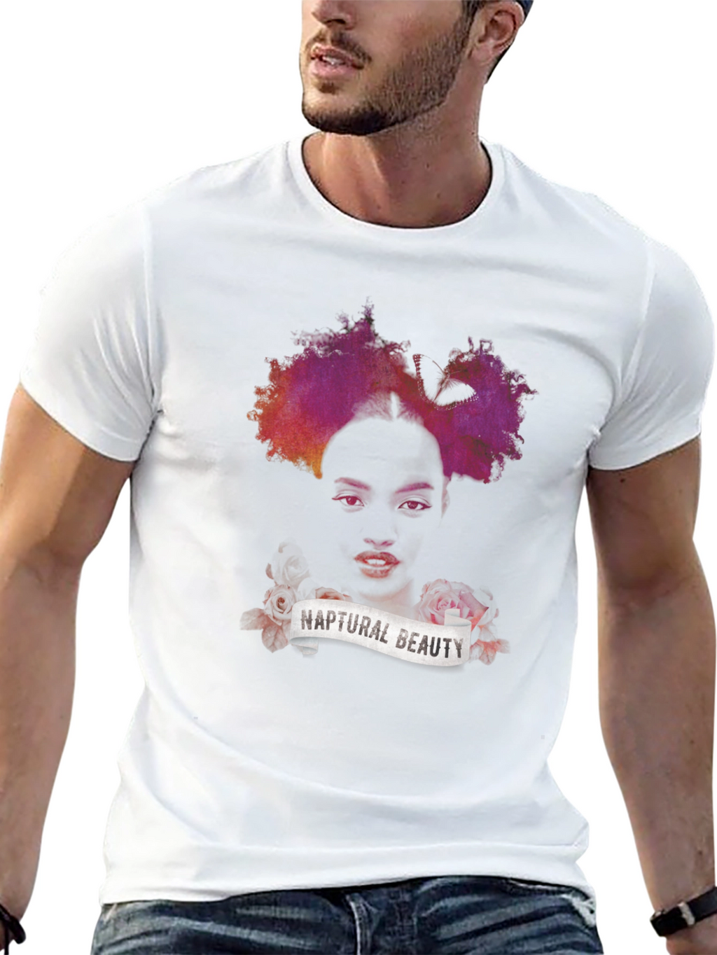 Naptural Beauty Graphic Tee - Black Unisex T-Shirt