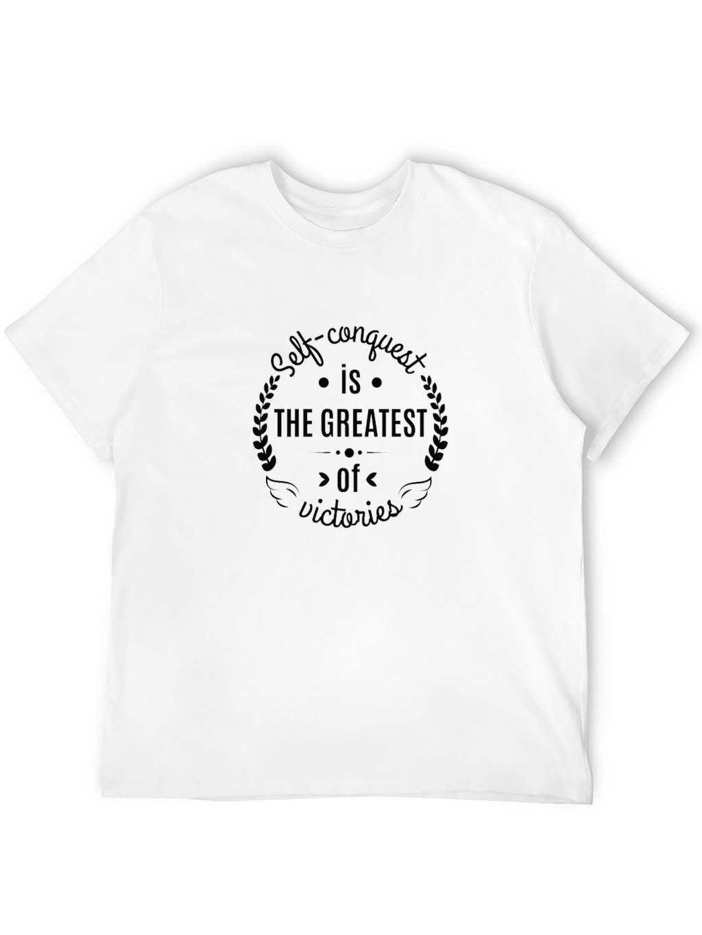 Self-Conquest Graphic Tee - Motivational Black T-Shirt