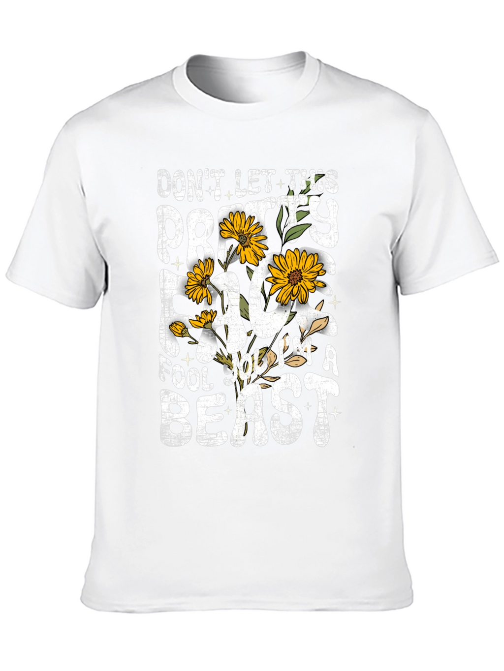Pretty Face Beast Graphic T-Shirt - Black