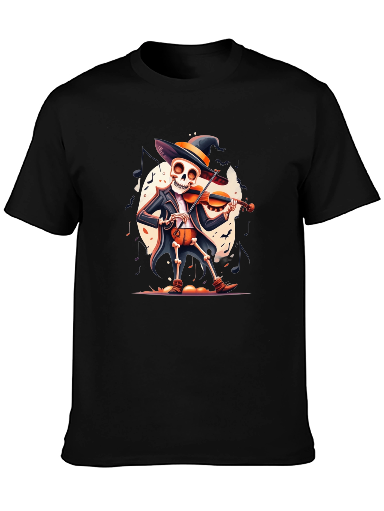 Skeleton Violinist Halloween T-Shirt