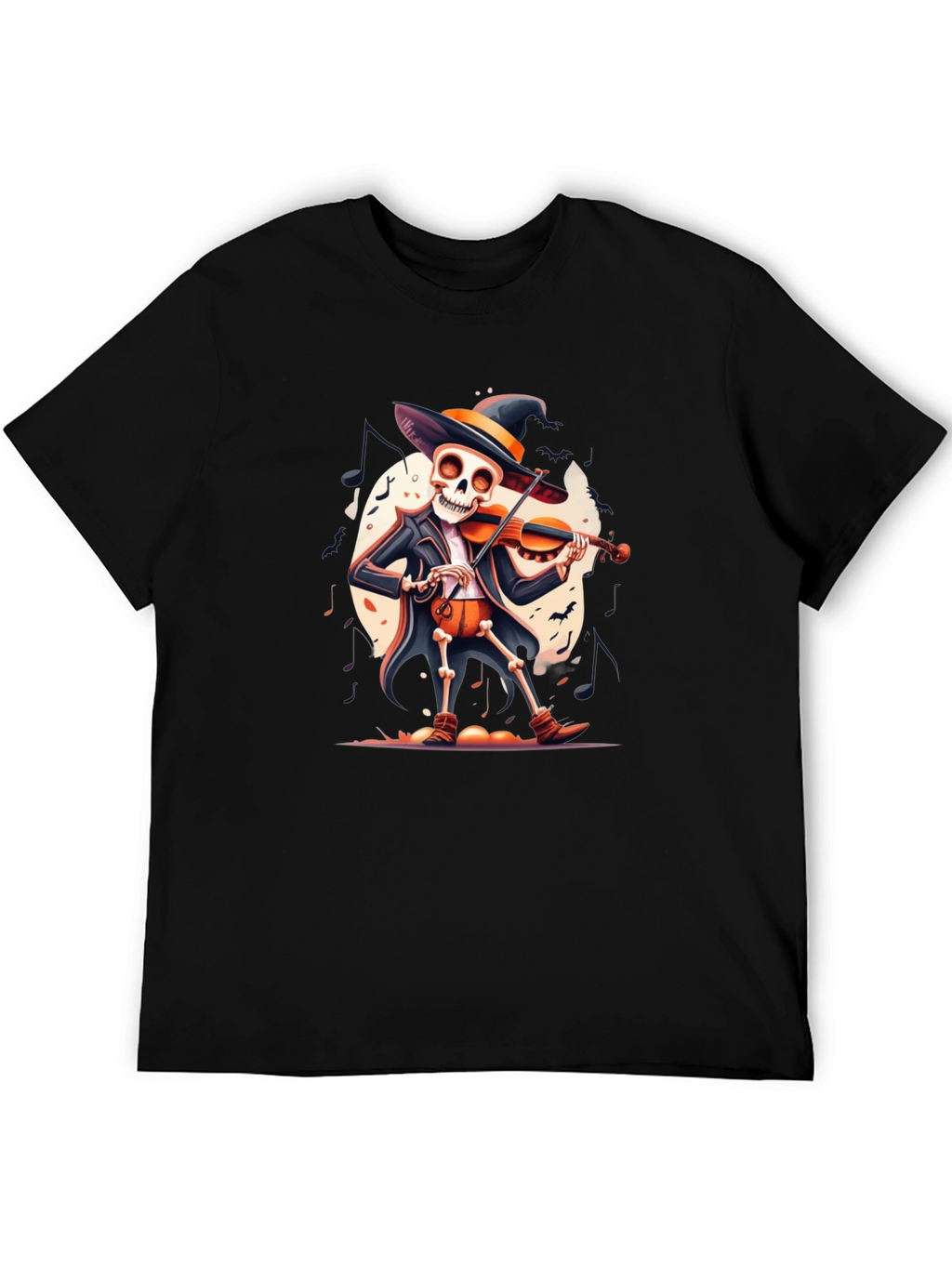 Skeleton Violinist Halloween T-Shirt