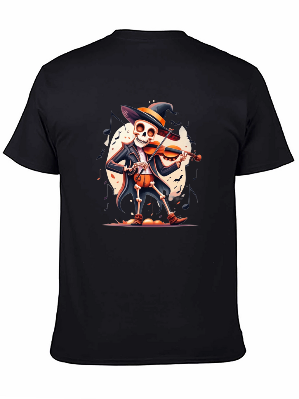 Skeleton Violinist Halloween T-Shirt