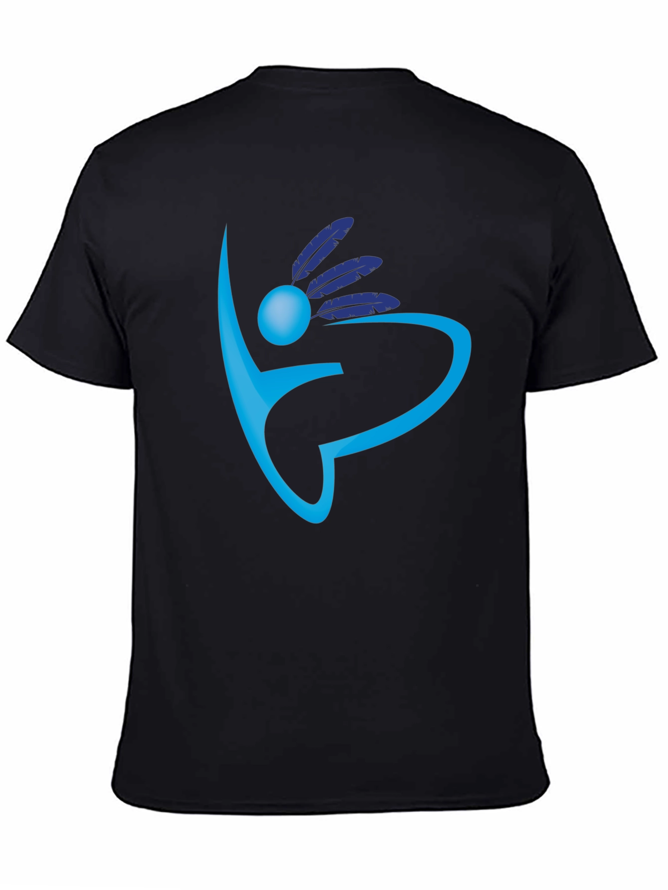 Abstract Feather Graphic Print T-Shirt