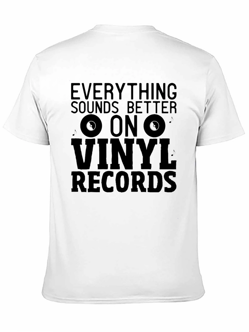 Vinyl Records Graphic T-Shirt - Black