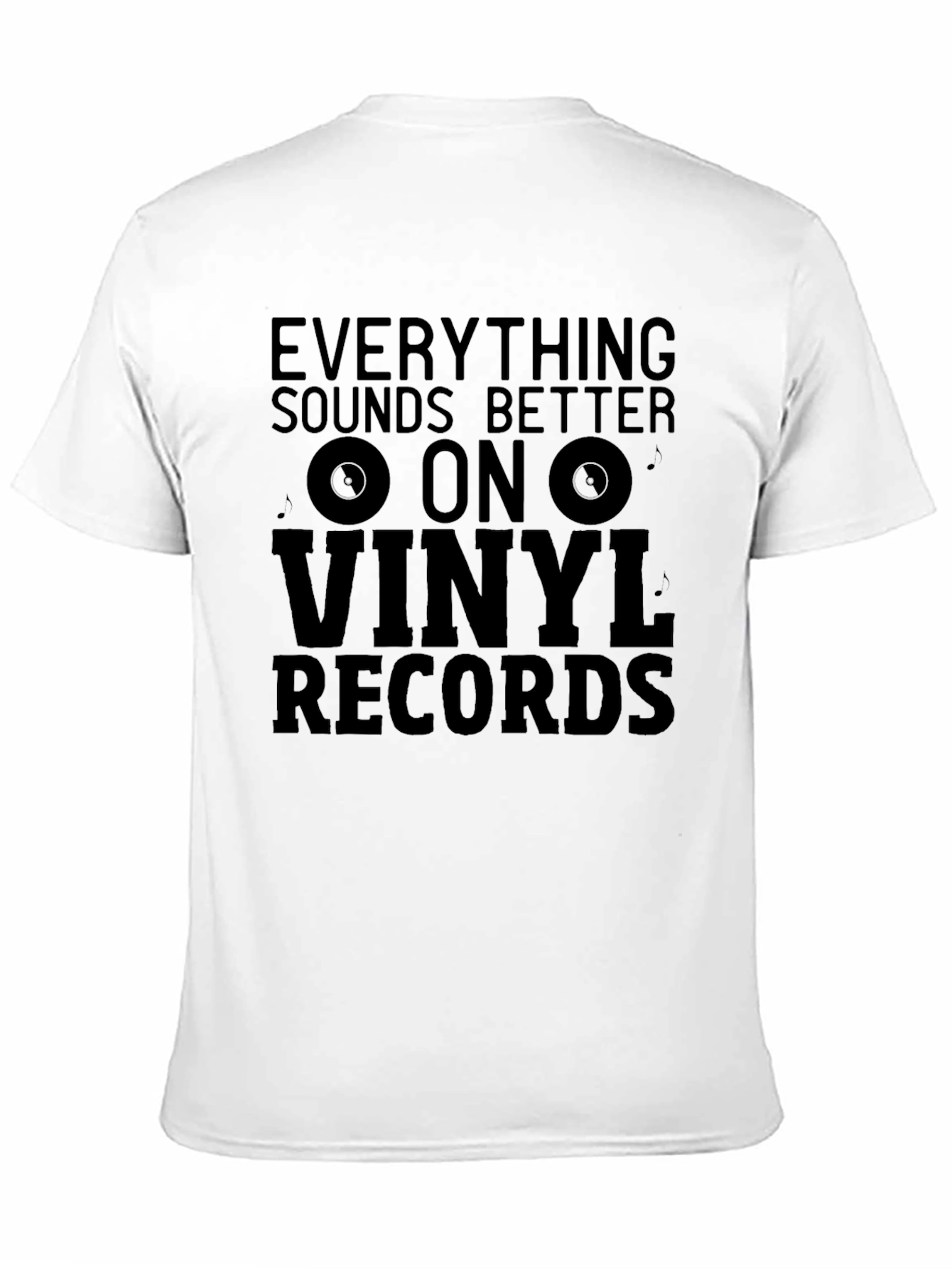 Vinyl Records Graphic T-Shirt - Black