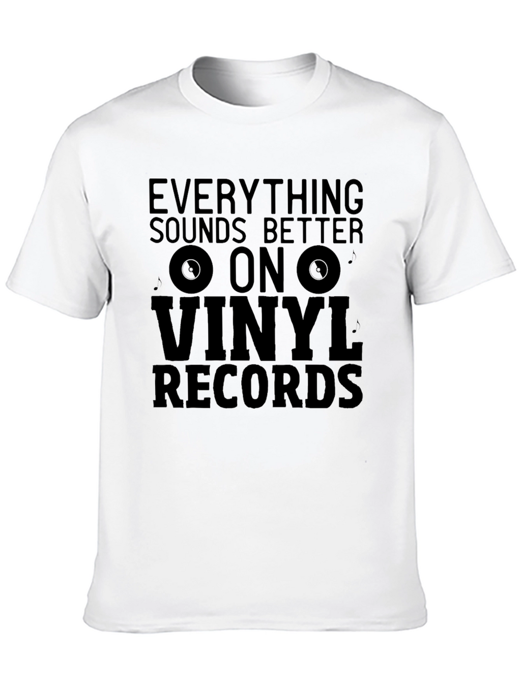Vinyl Records Graphic T-Shirt - Black