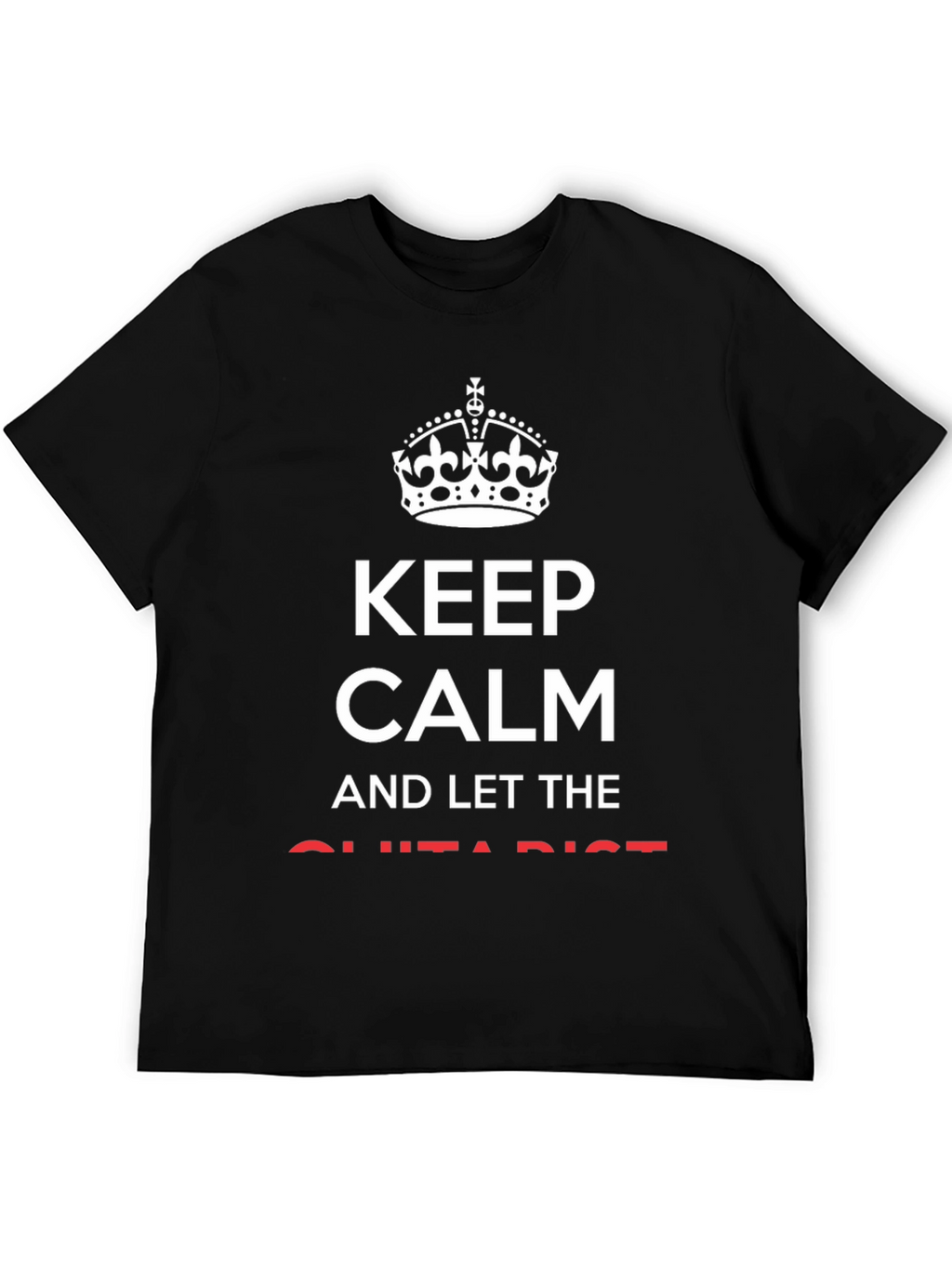 Keep Calm Guitarist Black Graphic Tee